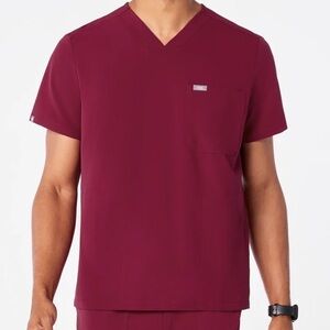 Figs NWT Women’s Catarina Scrub Top SMALL (S) Deep Cranberry